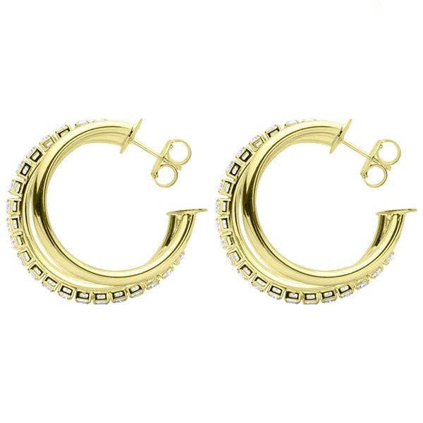 Sheila Fajl Claire Hoops with CZs - Gabrielle's Biloxi