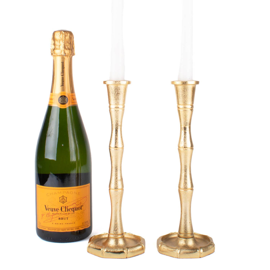 Gold Bamboo Candlestick Set - Large - Gabrielle's Biloxi