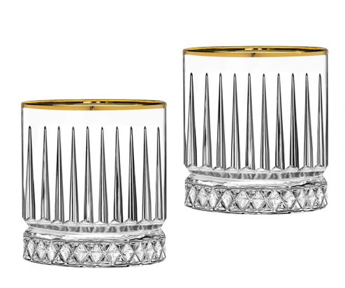 Set of Four Avenue DOF with Gold Rim - Gabrielle's Biloxi