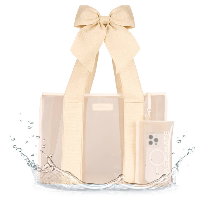 Bow Beach Tote - Ecru Raffia - Gabrielle's Biloxi