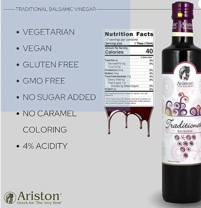 Ariston Balsamic Vinegar in a Cleopatra Bottle - 8.45oz - Gabrielle's Biloxi