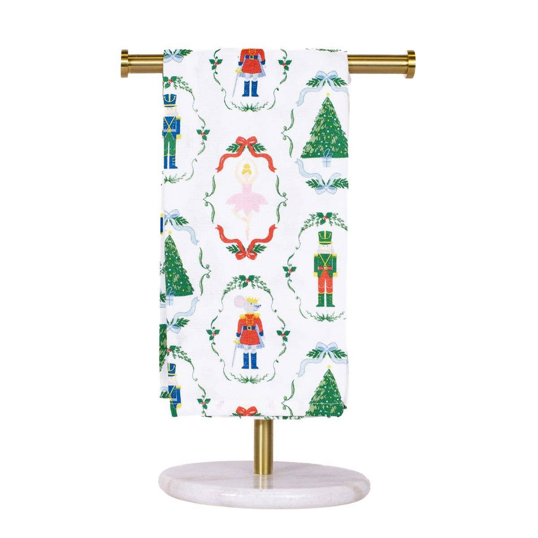 Nutcracker Waltz Hand Towel - White/Multi - Gabrielle's Biloxi