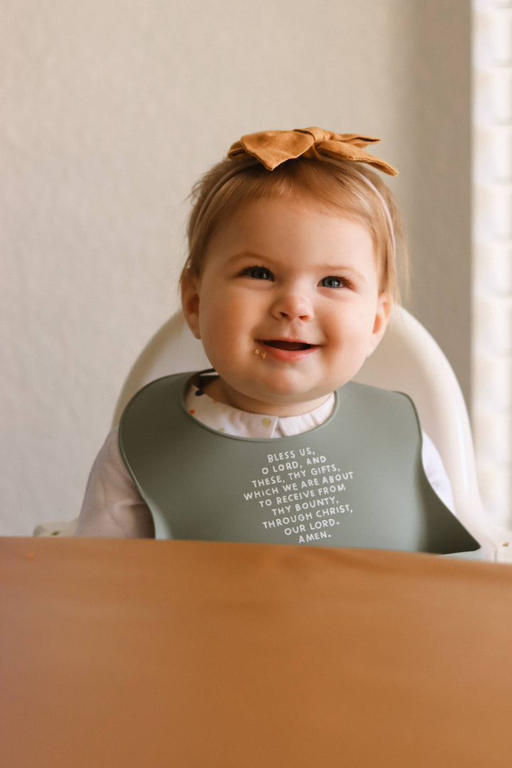 Catholic Meal Blessing Bib | BPA Free Bib | Gift For Baby - Gabrielle's Biloxi