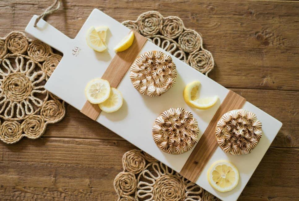 Etu Home Mod Charcuterie Cheese Board, Small Rectangle, White