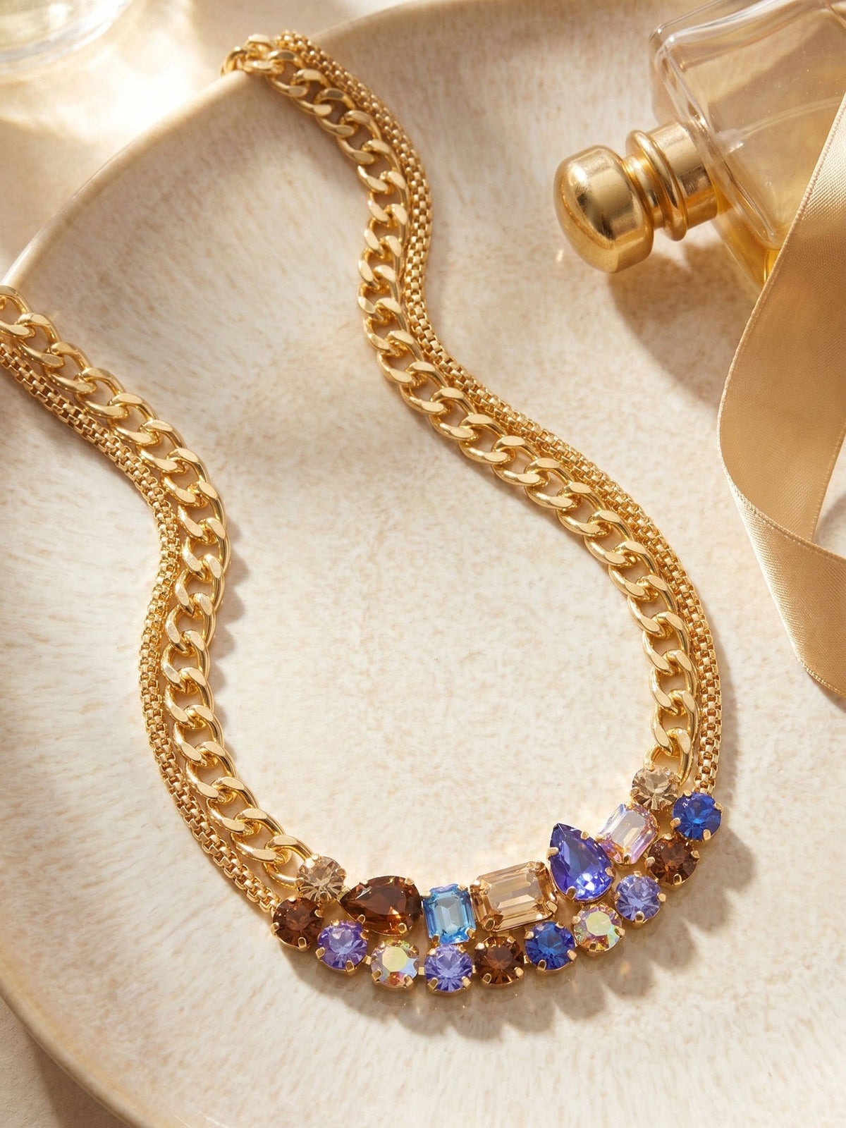 Moxie Tennis Necklace - Denim Moon