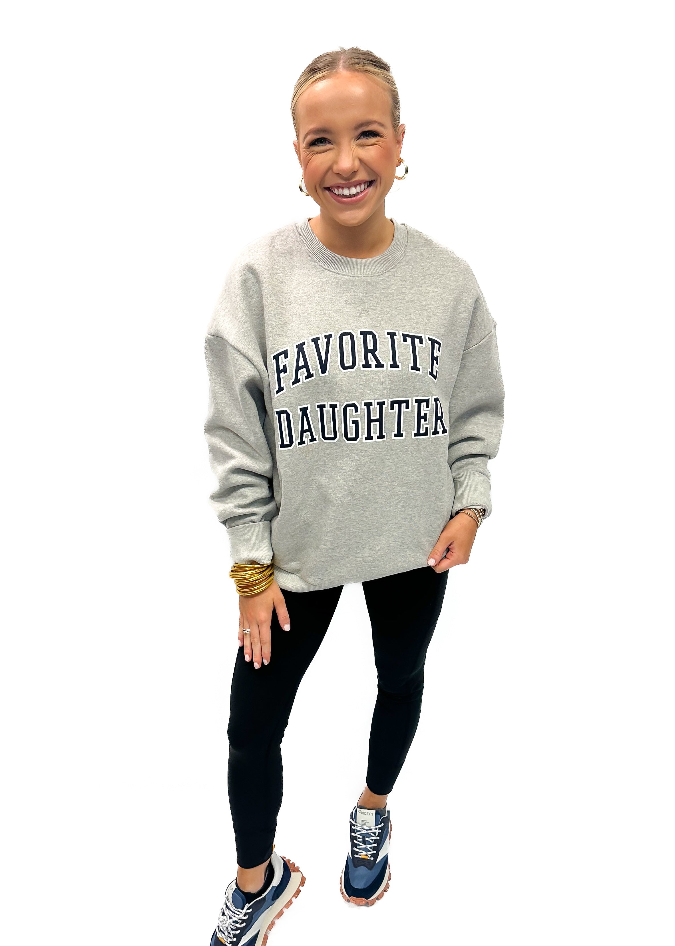 Favorite Daughter Collegiate Sweatshirt - Grey - Gabrielle's Biloxi