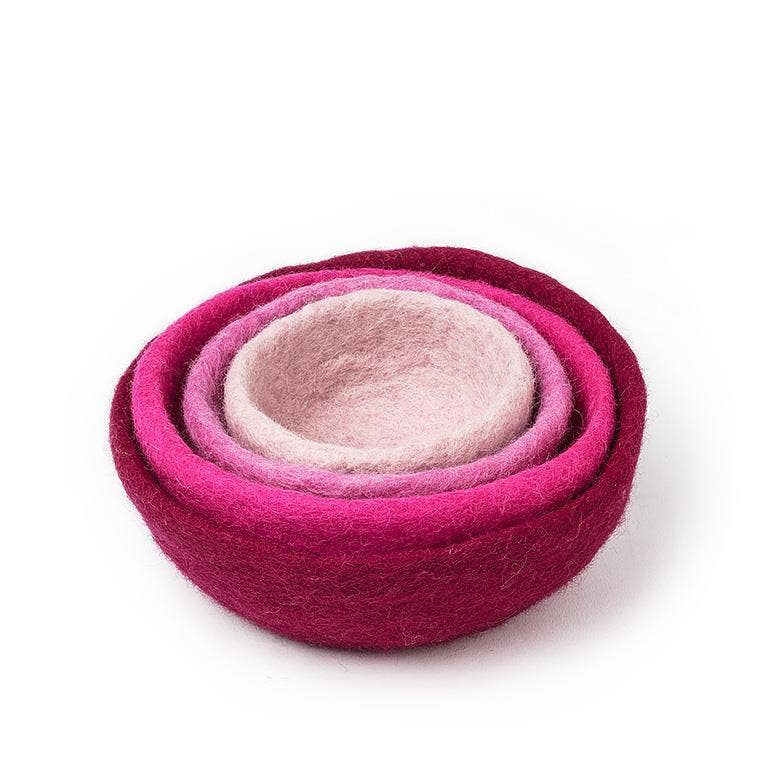 S/4 Nesting Bowls-Pink Mix-3.5-7"D - Gabrielle's Biloxi