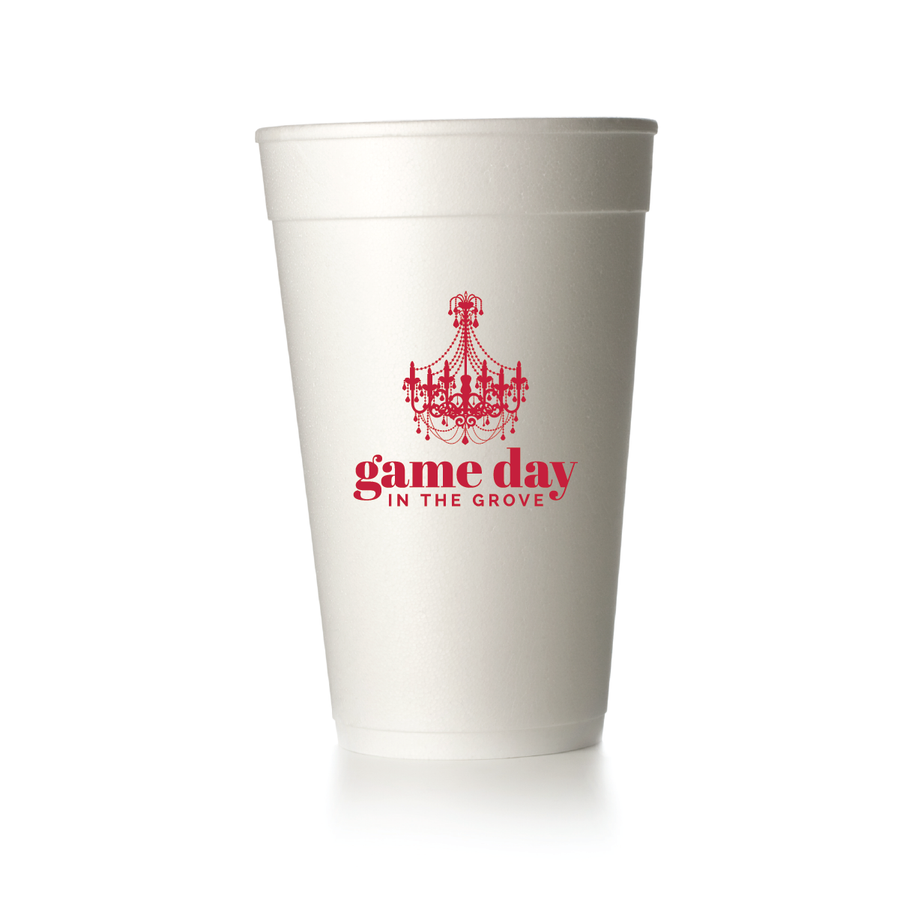 Gameday in the Grove Foam Cups - Red - Gabrielle's Biloxi