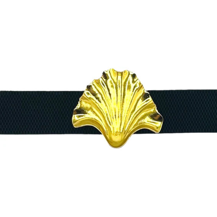 Clamshell Artisan Interchangeable Belt Buckle w/ Gold Finish - Gabrielle's Biloxi