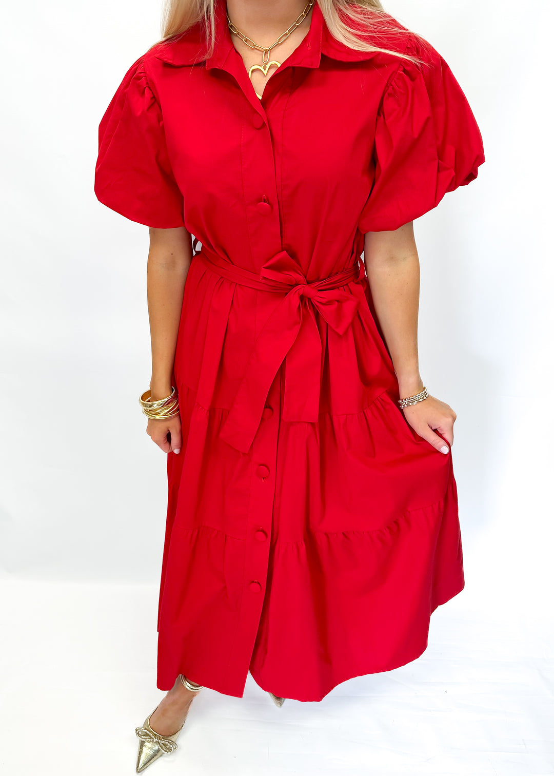 Sofia Astrid Dress - Red - Gabrielle's Biloxi