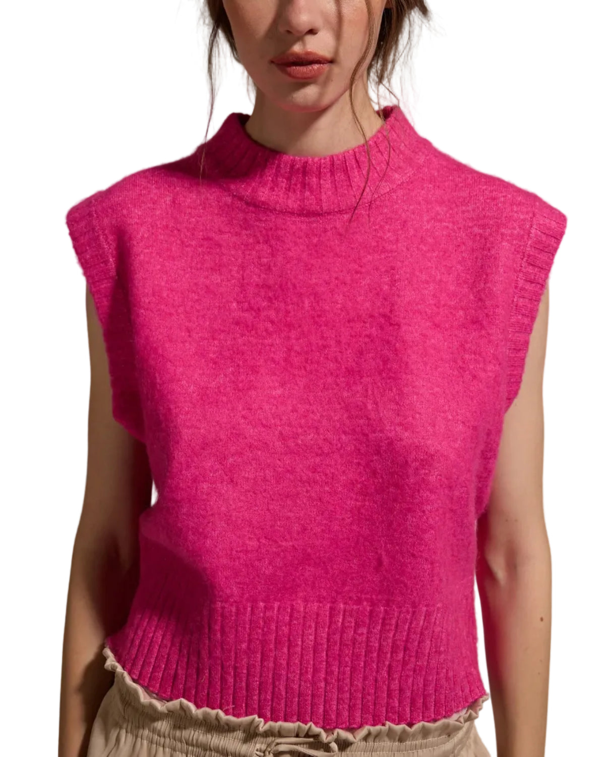 Deluc Santanna Knit Vest - Fuchsia