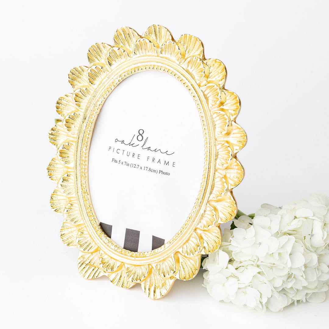 Gold Scalloped 5x7 Picture Frame - Gabrielle's Biloxi