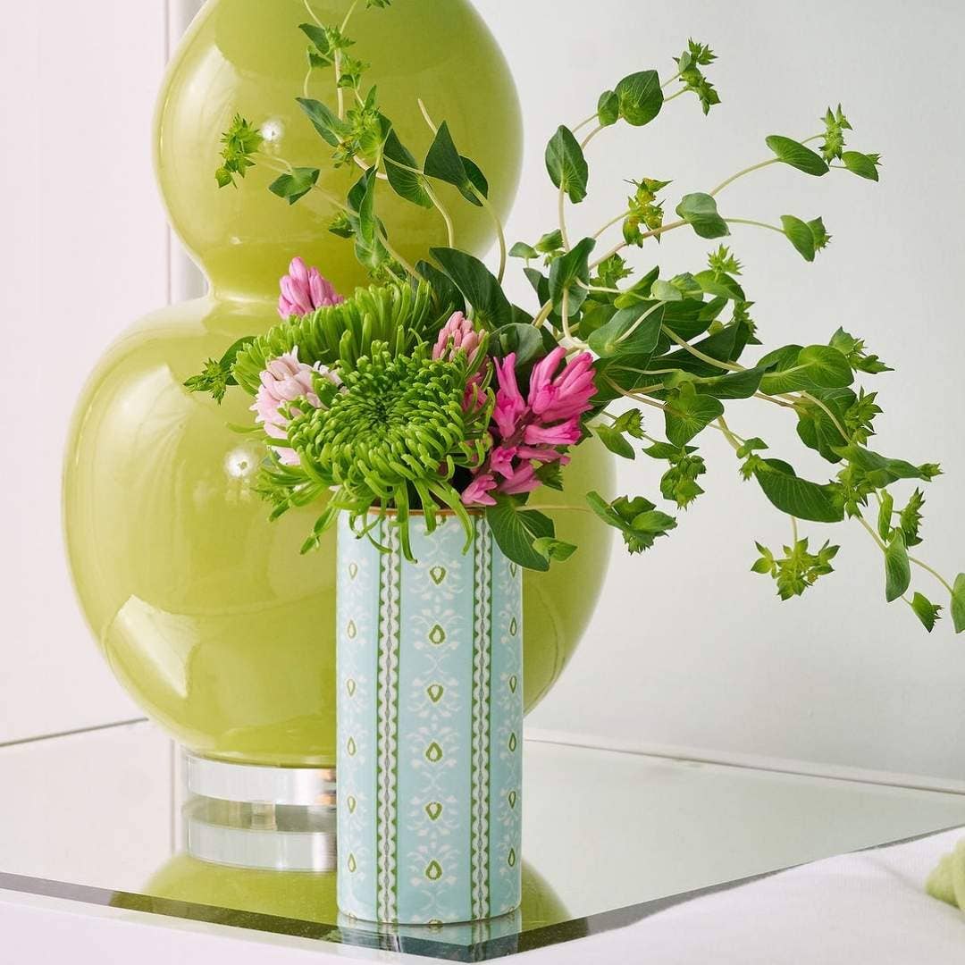 Laura Park Vase - Rosemary Stripe Blue