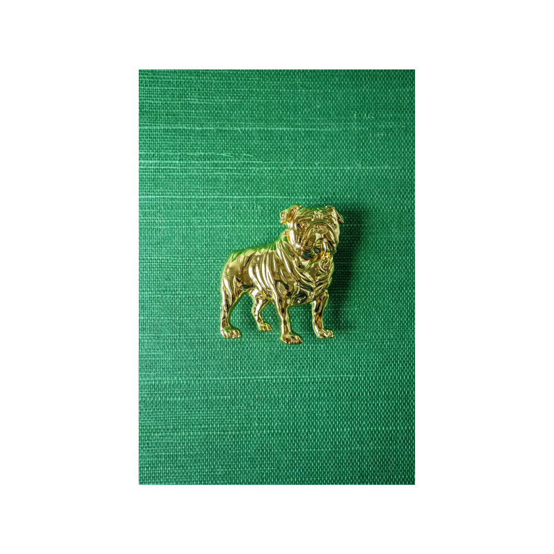 Bulldog Interchangeable Artisan Belt Buckle w/ Gold Finish - Gabrielle's Biloxi