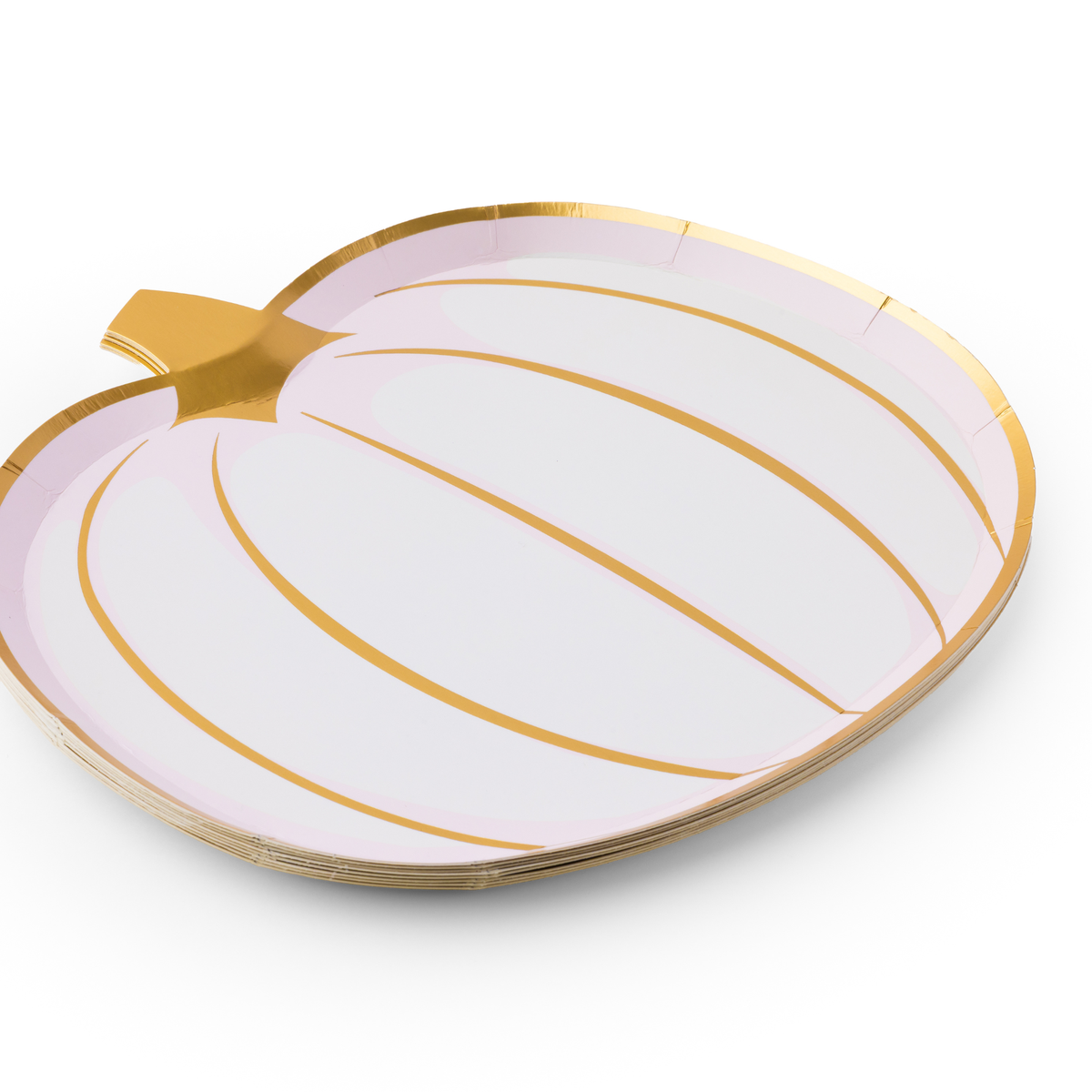 White & Gold Pumpkin Plates - Gabrielle's Biloxi