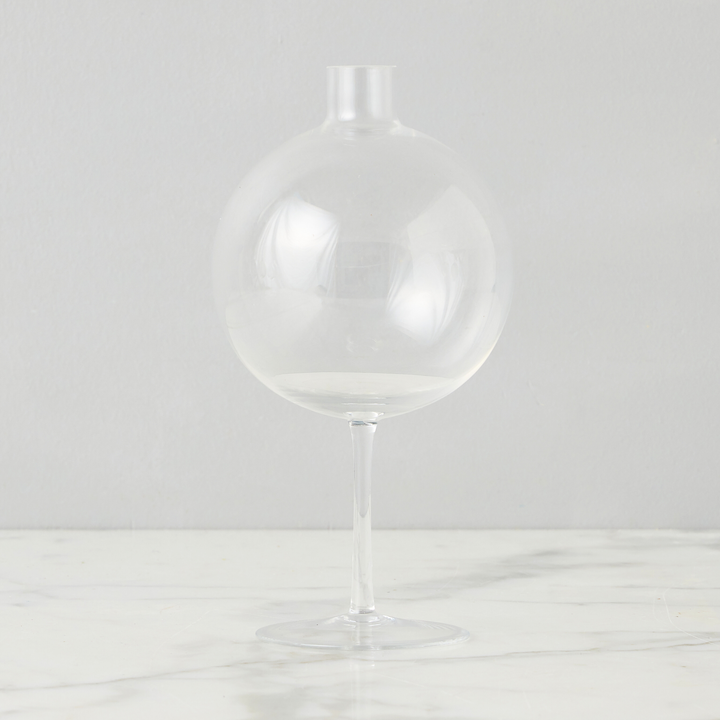 Etu Clear Wine Glass Shaped Flower Vase, Large - Gabrielle's Biloxi