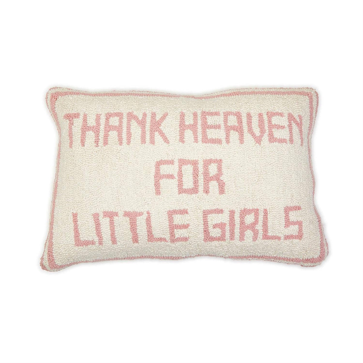 Thank Heaven for Little Girls Embroidery Decorative Pillow