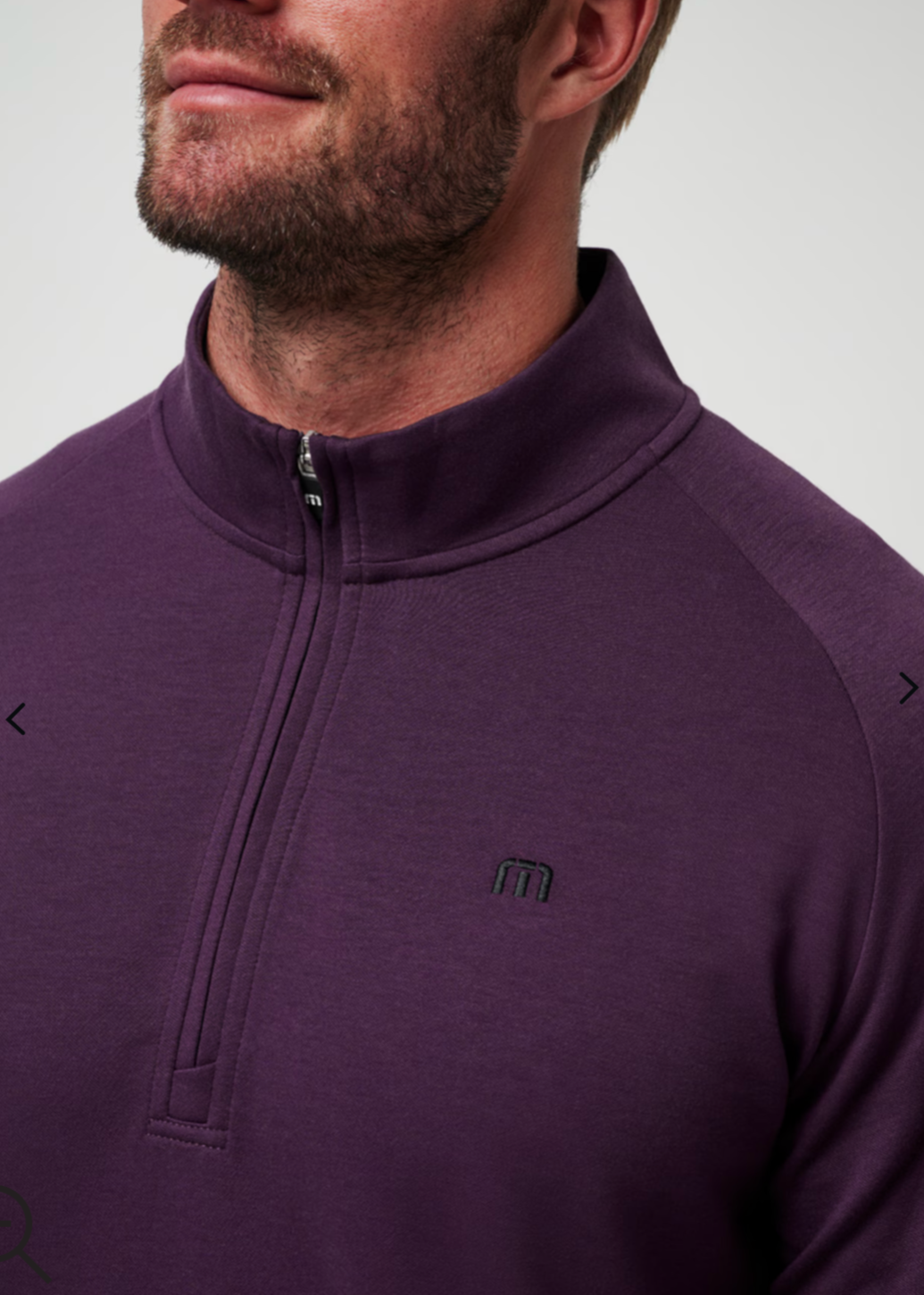 Travis Mathew Upgraded Quarter Zip - Plum - Gabrielle's Biloxi