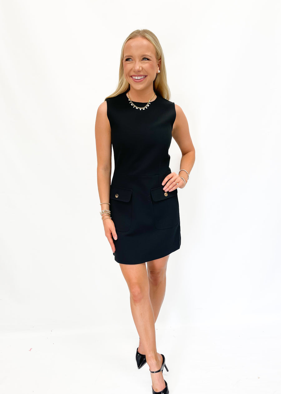 French Connection Azra Twill Two Pocket Dress - Black - Gabrielle's Biloxi