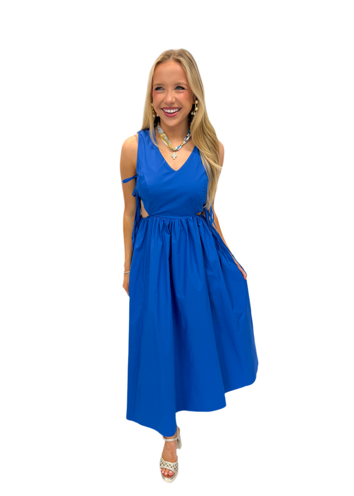 Meet Me in Santorini Aegean Blue Maxi Dress - Gabrielle's Biloxi