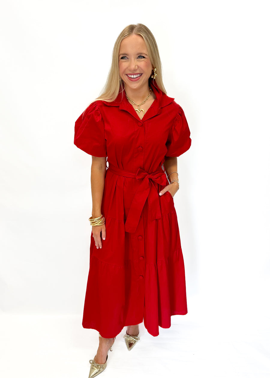 Sofia Astrid Dress - Red - Gabrielle's Biloxi