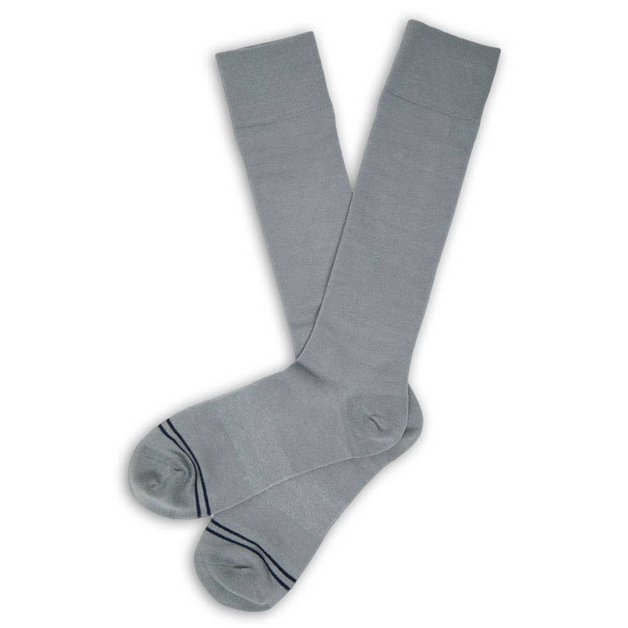 DeadSoxy Greyson - Light Grey Dress Socks for Men - Gabrielle's Biloxi