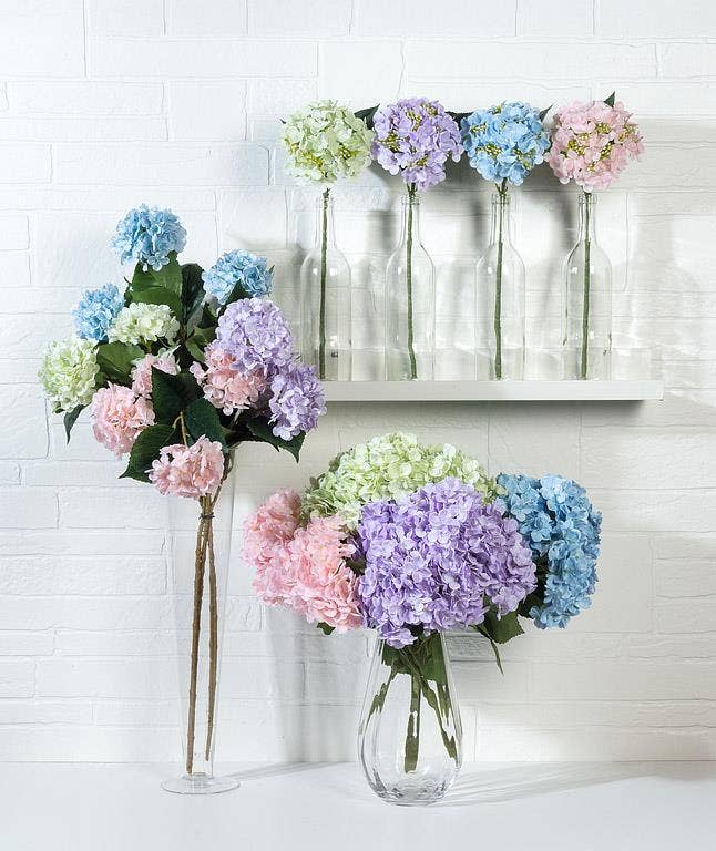 Single Real Touch Hydrangea Bloom-17"H - Gabrielle's Biloxi