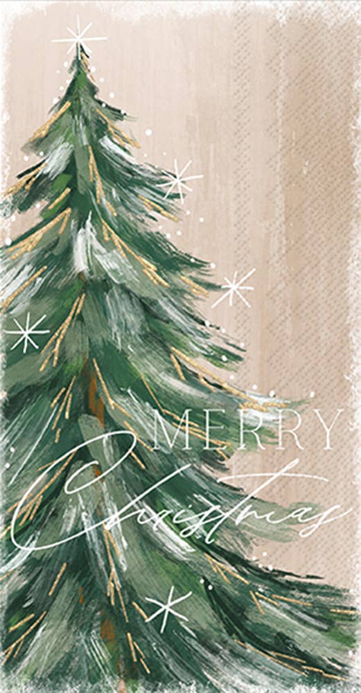 Paper Guest Towels - Gilded Painterly Tree Christmas