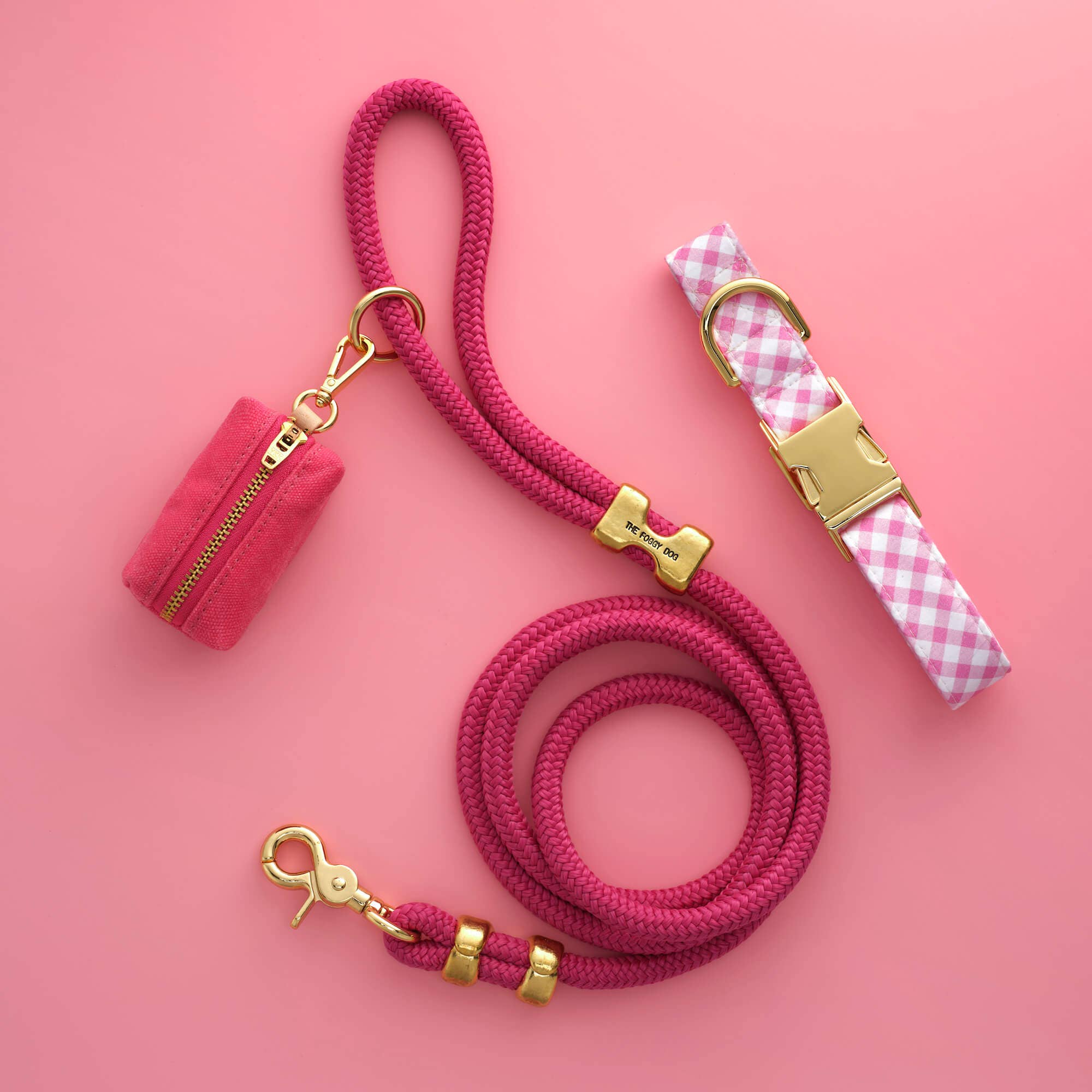 Hot Pink Marine Rope Dog Leash: Petite 5 feet - Gabrielle's Biloxi