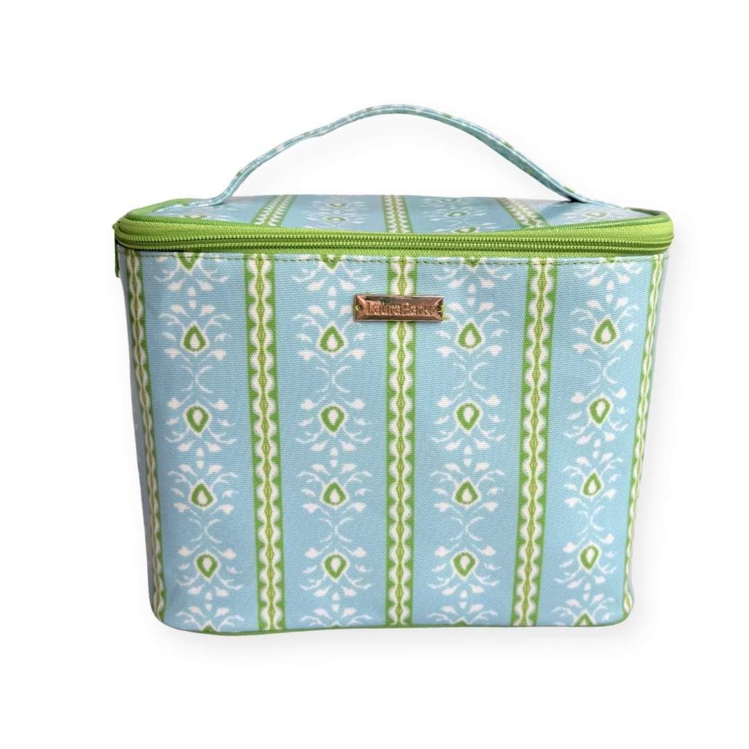 Laura Park Train Case - Rosemary Stripe Blue