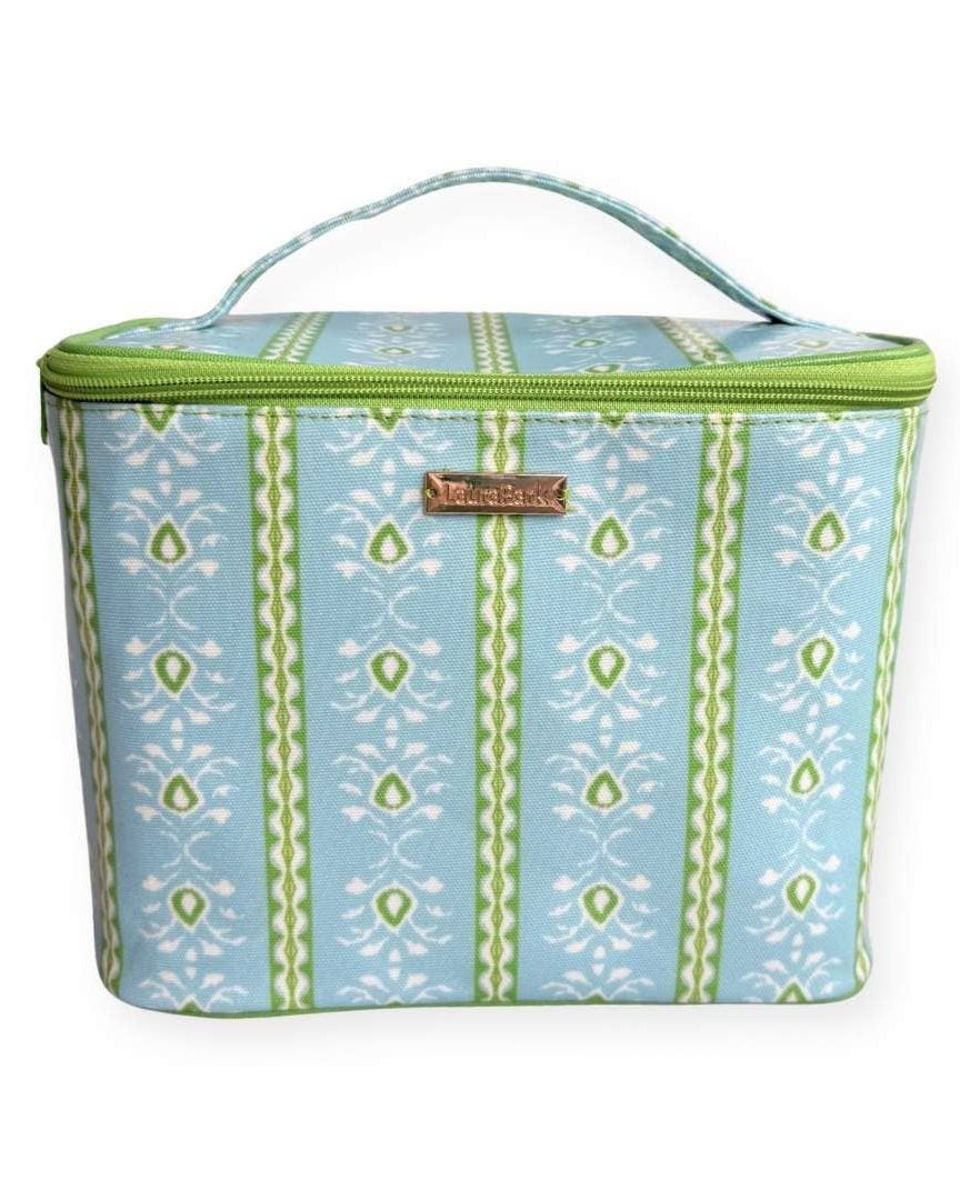 Laura Park Train Case - Rosemary Stripe Blue