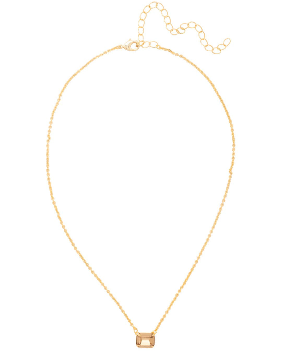 Sorrelli Octavia Single Crystal Pendant Necklace - Light Colorado