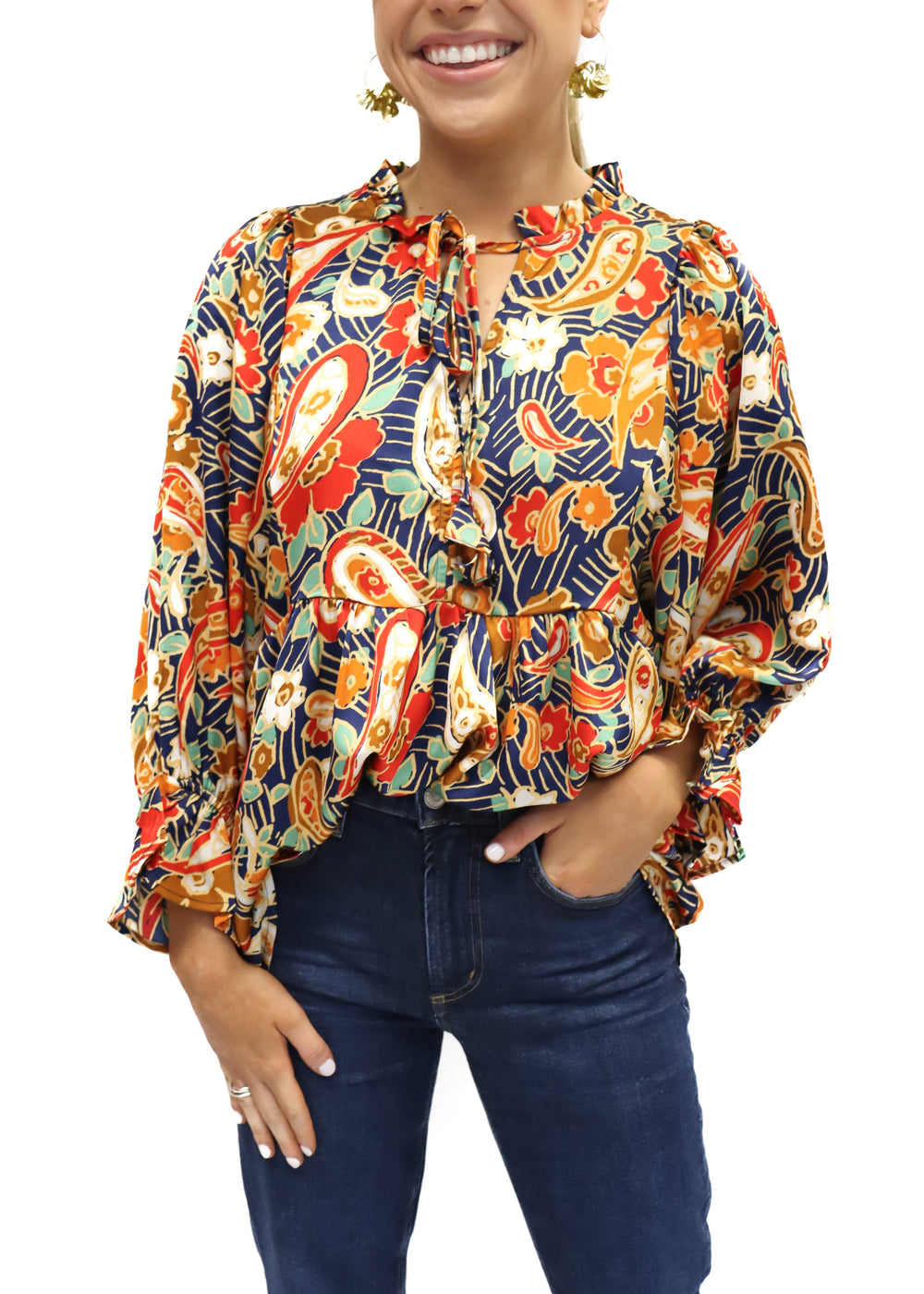 LBLOX Paisley Babydoll Top - Gabrielle's Biloxi