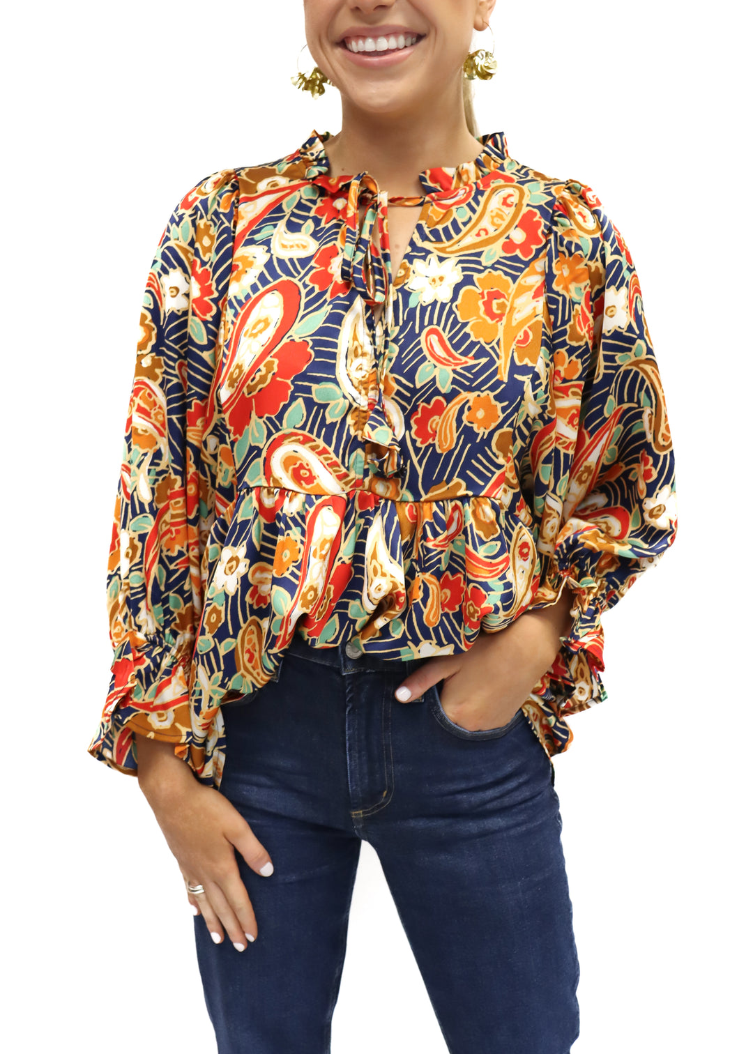 LBLOX Paisley Babydoll Top - Gabrielle's Biloxi