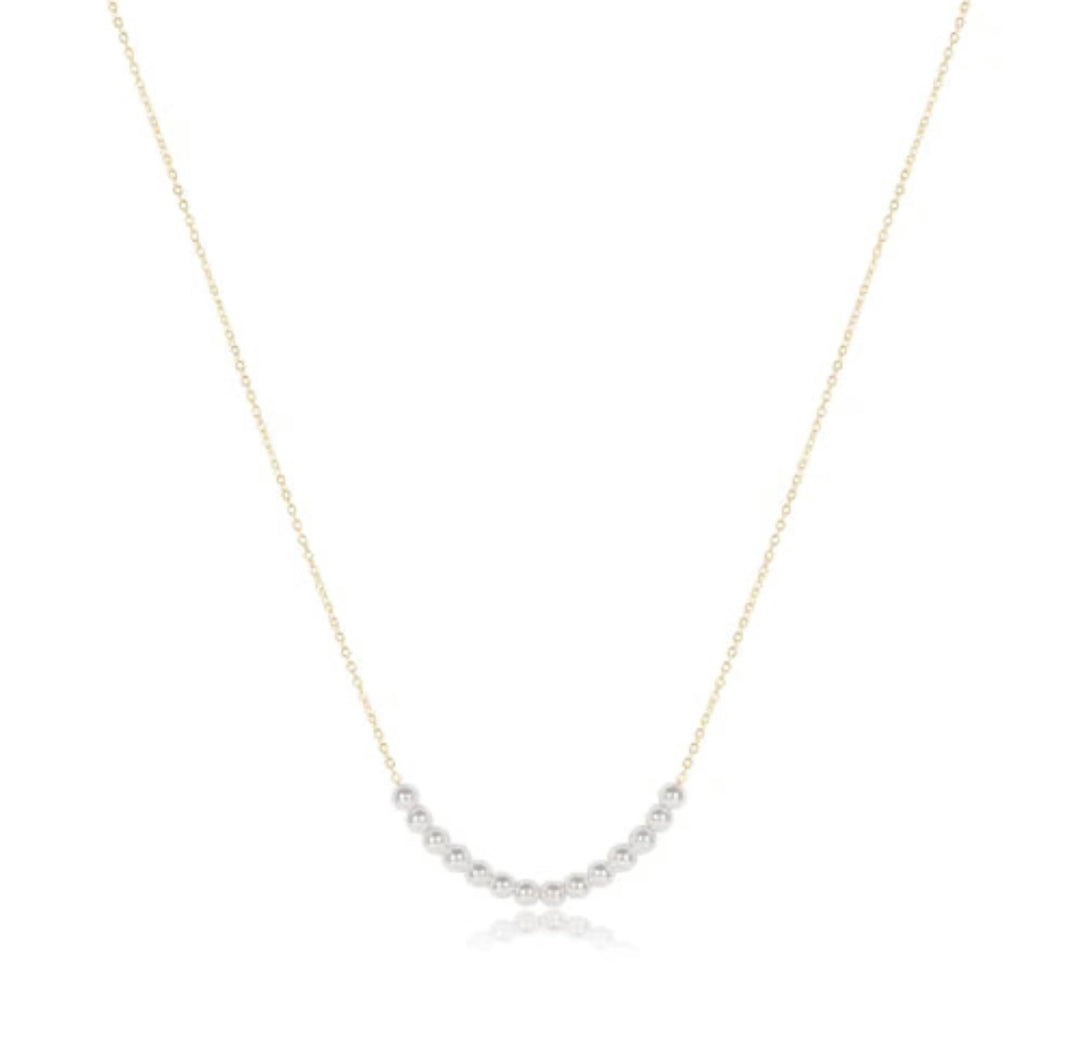 ENewton 16" Necklace Gold - Classic Beaded Bliss - 4mm Pearl - Gabrielle's Biloxi