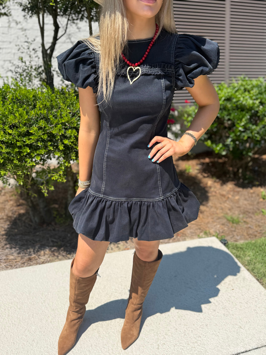 Love the Label Adele Mini Dress - Pagent	Blue - Gabrielle's Biloxi