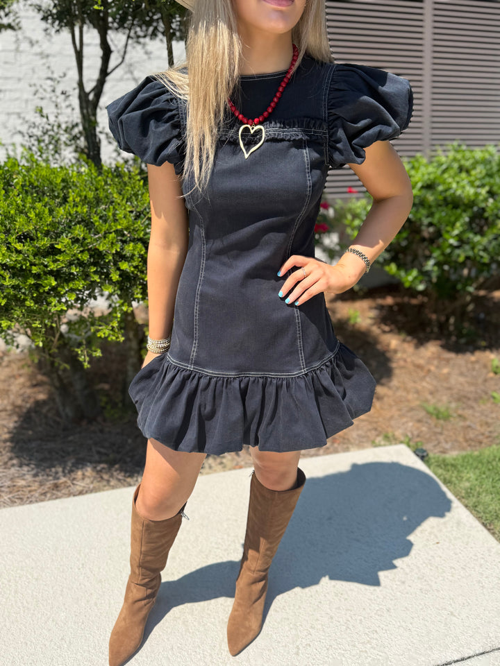 Love the Label Adele Mini Dress - Pagent	Blue - Gabrielle's Biloxi