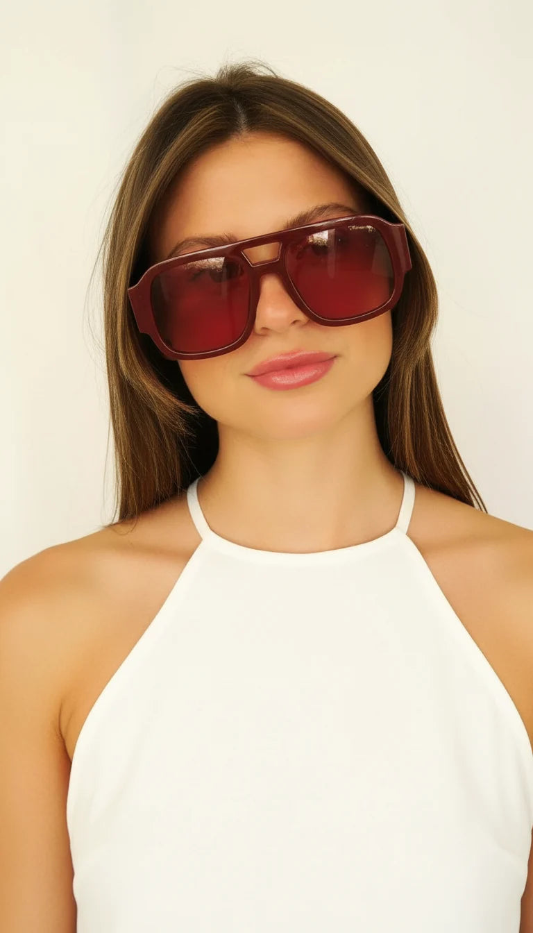 Paros Sunglasses - Burgundy