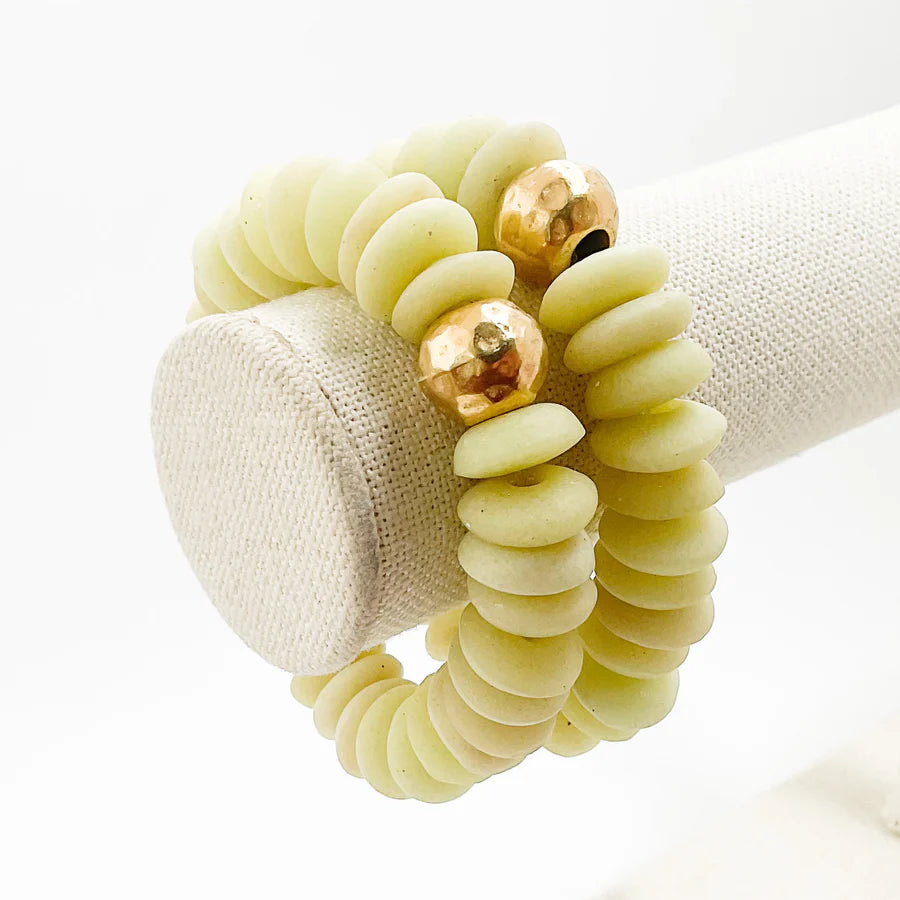 Clay Heishi Bracelets - Lemonade - Gabrielle's Biloxi