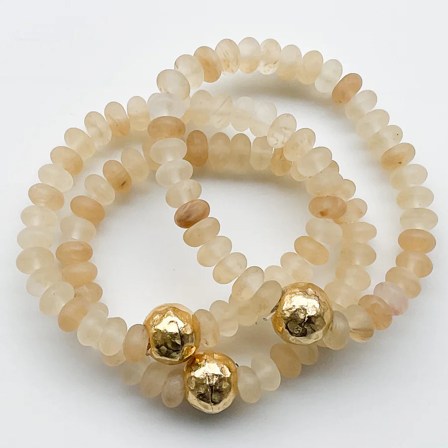 Virtue Rondelle Ball Bracelet - Matte Honey - Gabrielle's Biloxi