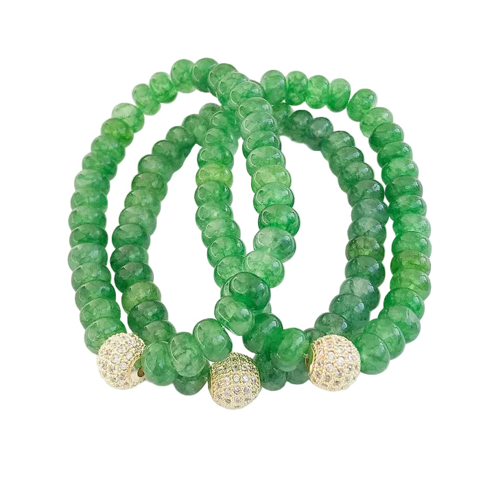 Virtue Rondelle Bracelet with CZ - Kelly