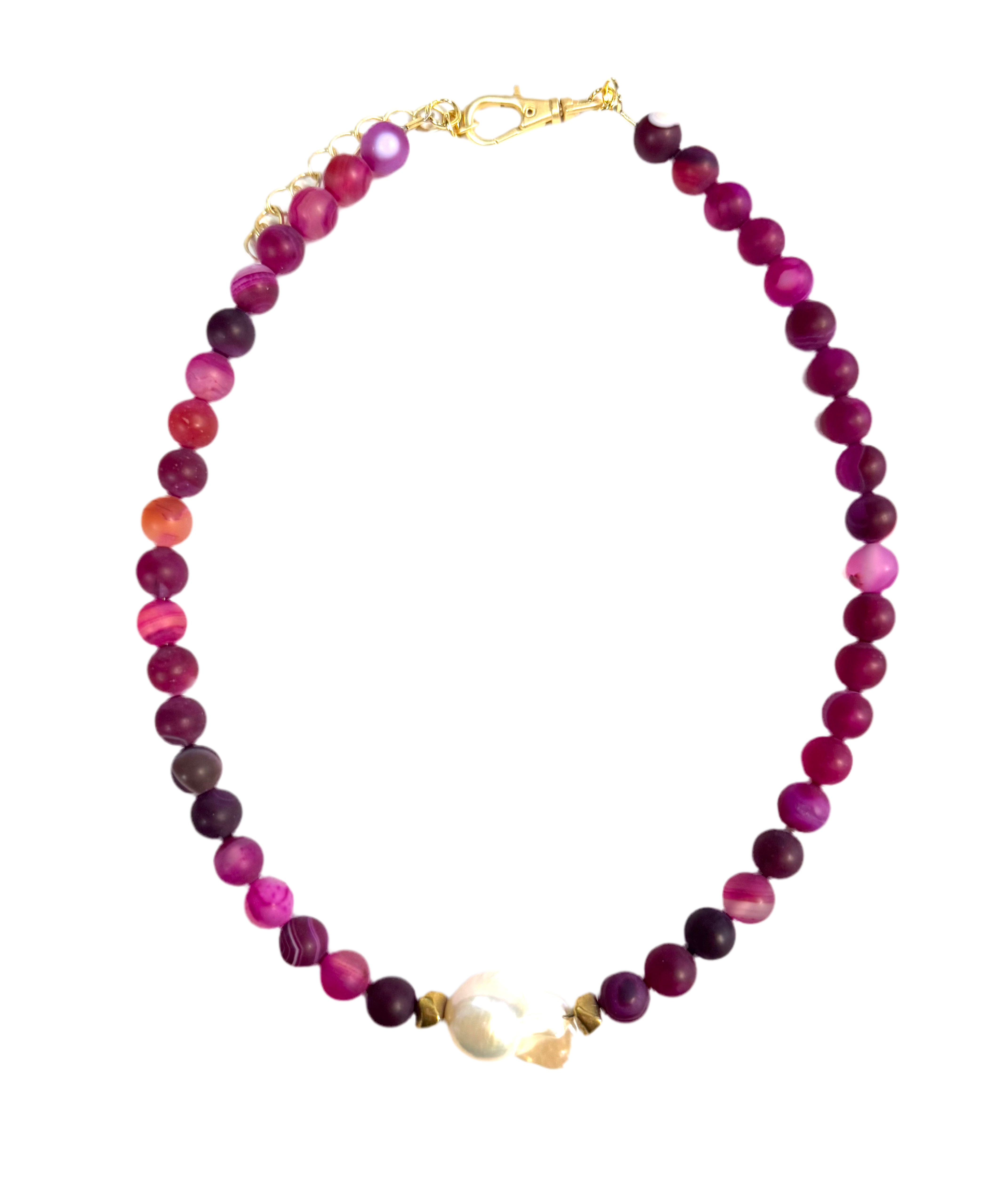 The Kamryn Necklace - Fuchsia Marble - Gabrielle's Biloxi
