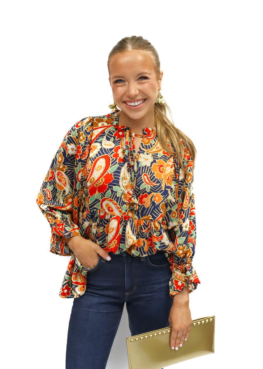 LBLOX Paisley Babydoll Top - Gabrielle's Biloxi