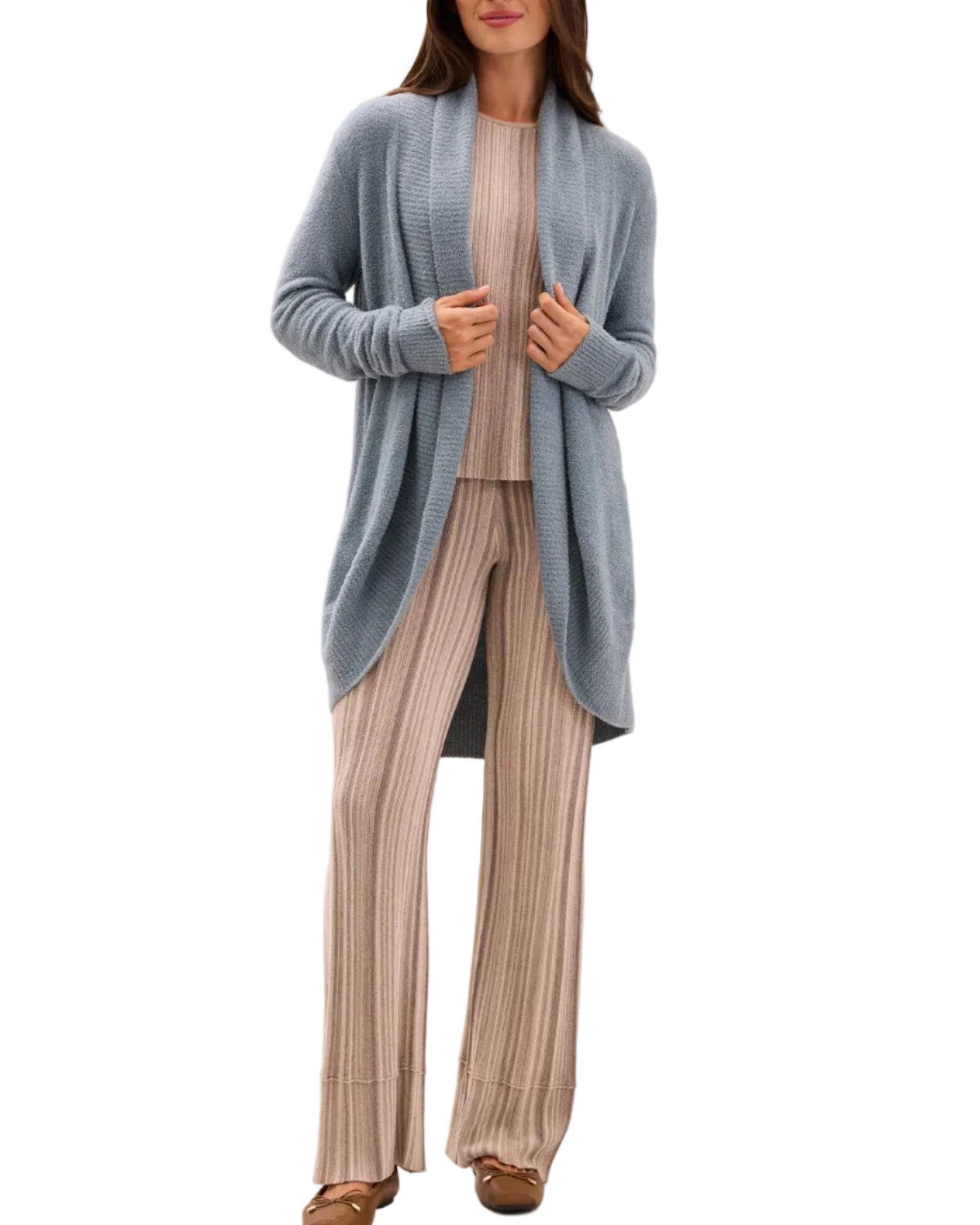Barefoot Dreams Cozychic Lite Circle Cardi - Blue Aura