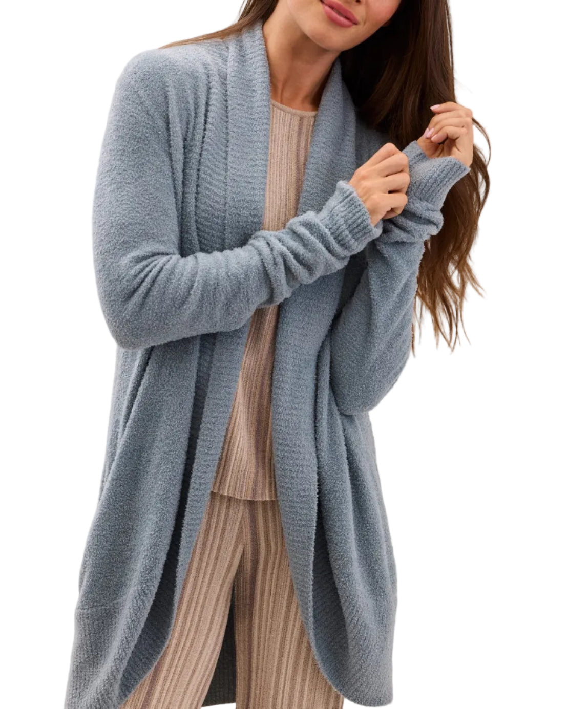 Barefoot Dreams Cozychic Lite Circle Cardi - Blue Aura
