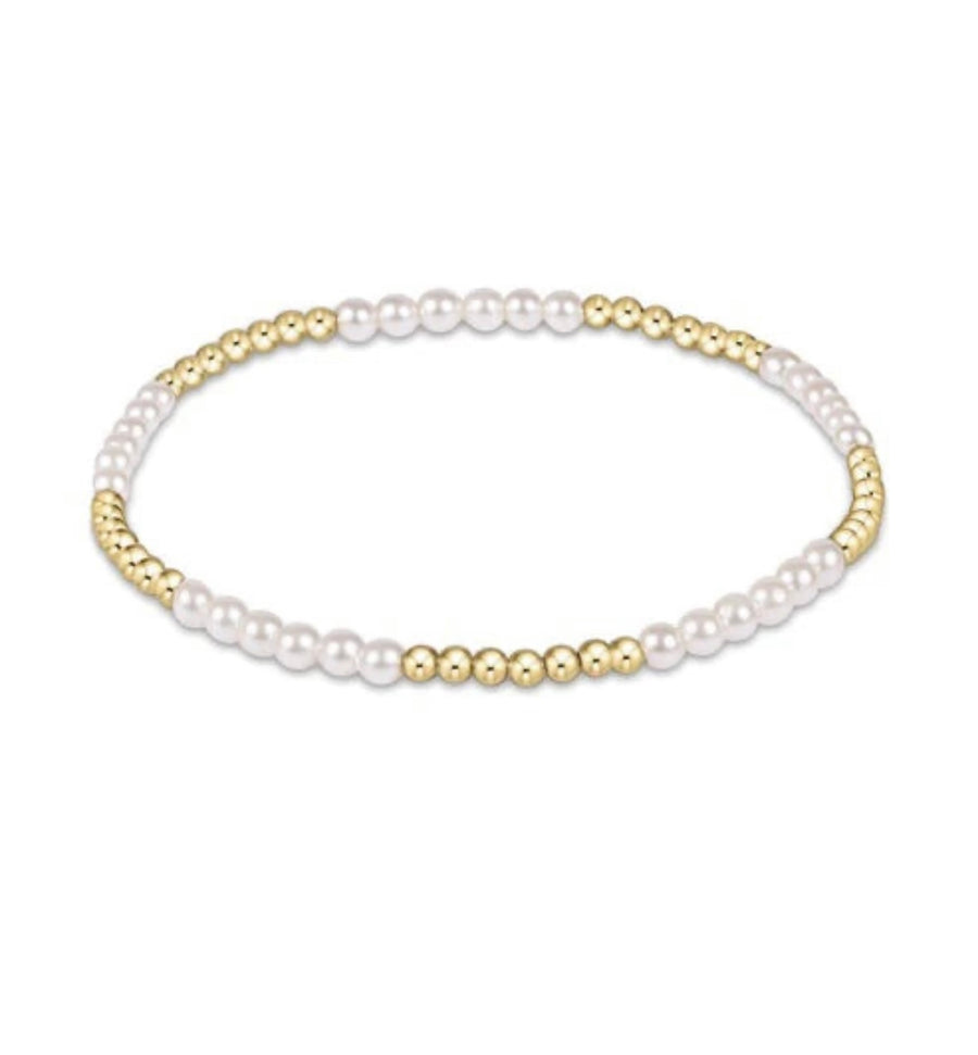 ENewton Classic Blissful Pattern 2.5mm Bead Bracelet - 3mm Pearl - Gabrielle's Biloxi