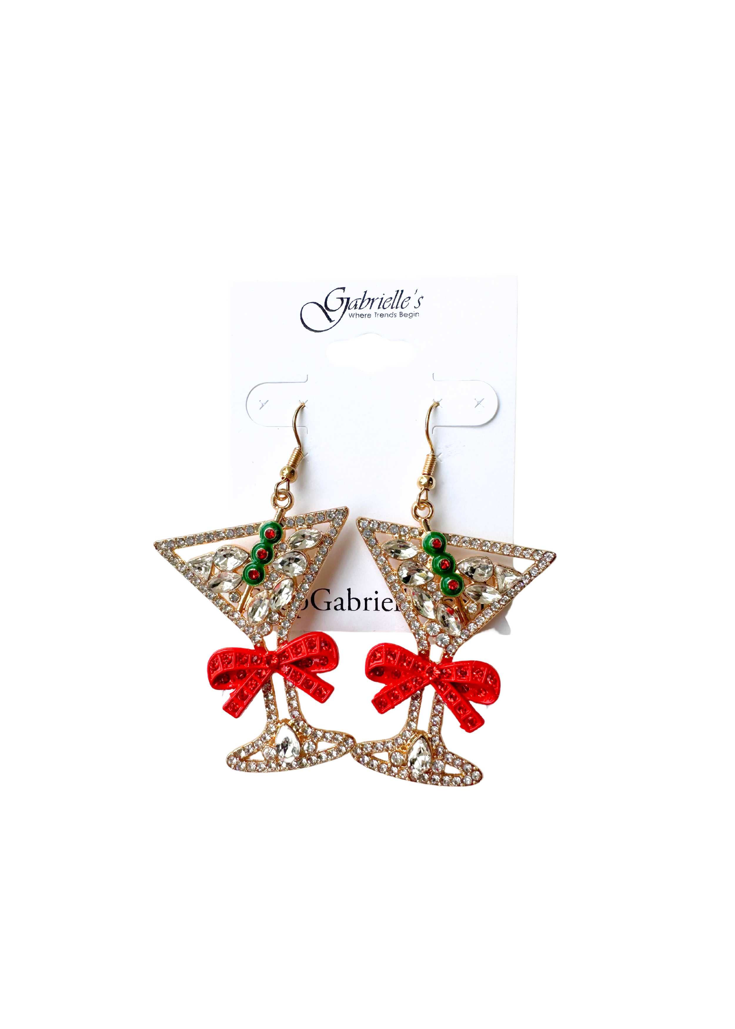 Christmas Martini Earrings - Gabrielle's Biloxi