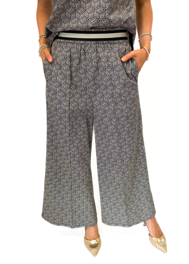 Emily McCarthy Teddy	Crop Trouser	- Black Tonal	Monogram - Gabrielle's Biloxi