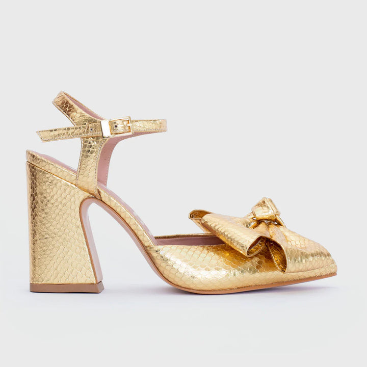 BUTRICH Luana Pump - Gold Viper - Gabrielle's Biloxi