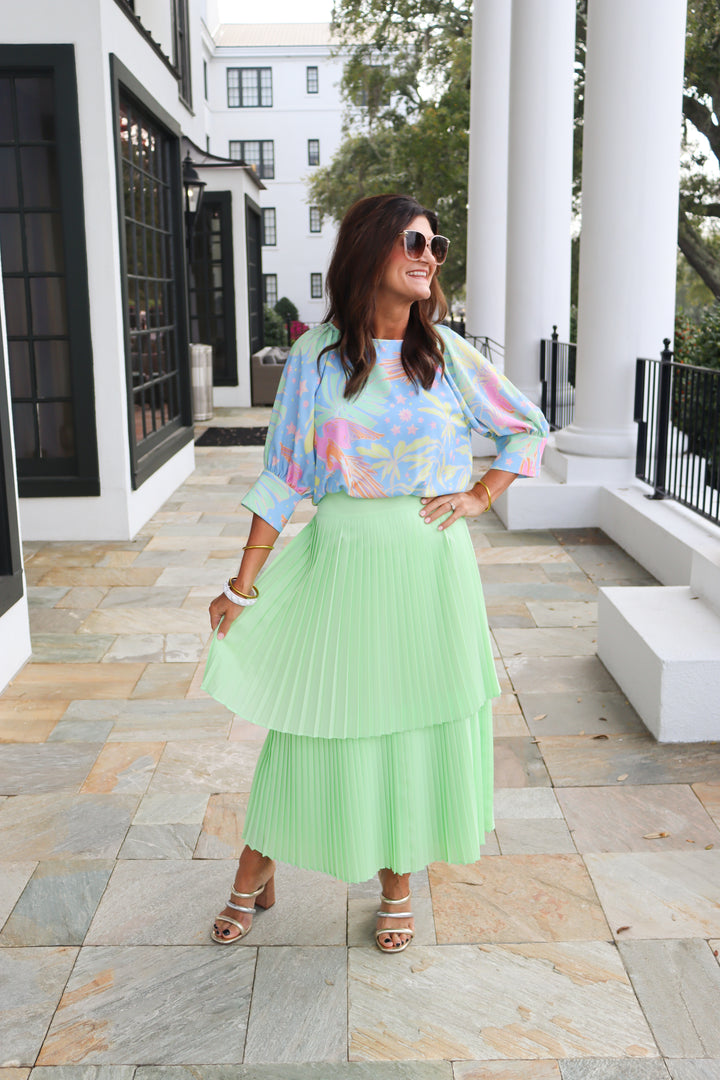 Emily McCarthy Celeste Crop - Parrot Party - Gabrielle's Biloxi